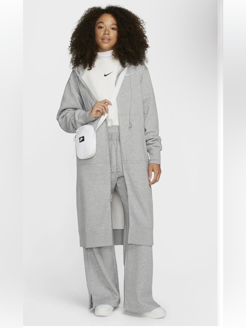 Nike Sportswear Phoenix Long Zip Hoodie Grey Women’s M